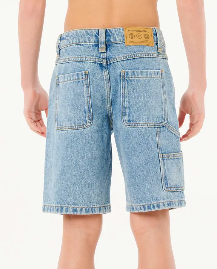 Ripcurl hyped up denim boys walkshort-Washed Blue