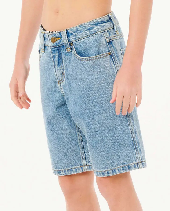 Ripcurl hyped up denim boys walkshort-Washed Blue