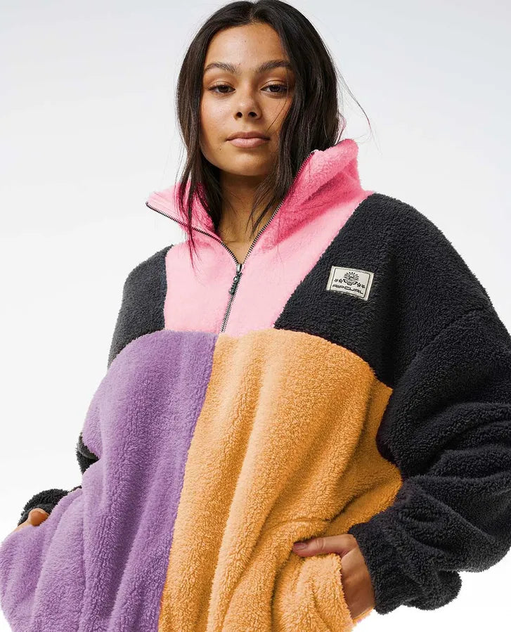 Ripcurl Block Party Polar Fleece-Charcoal