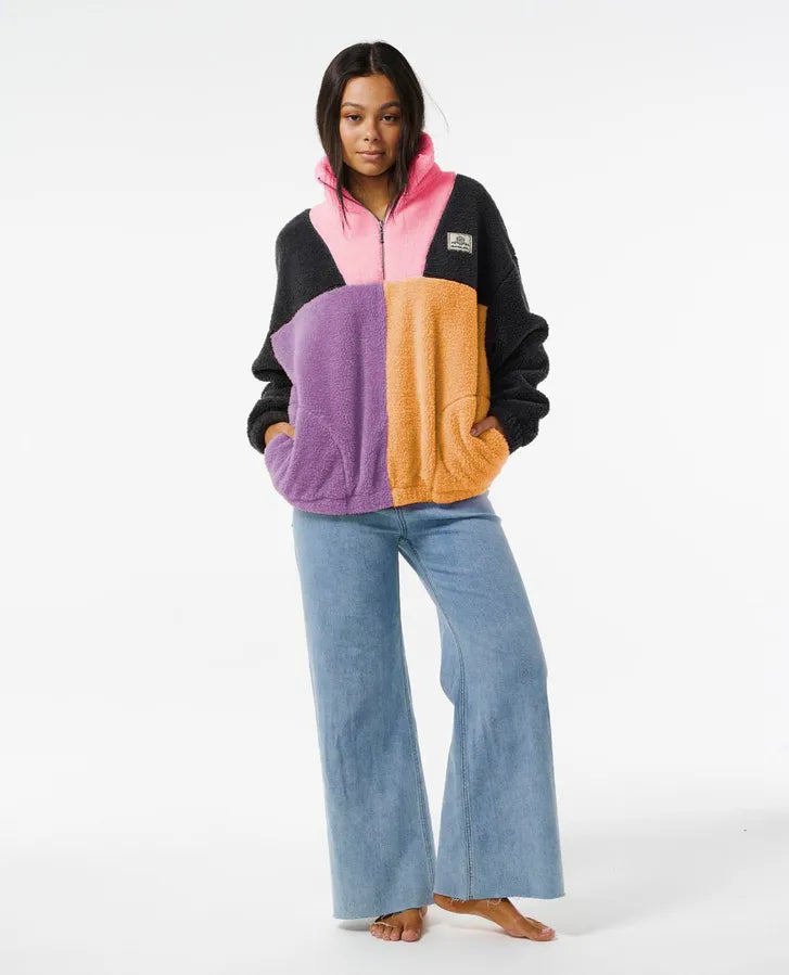Ripcurl Block Party Polar Fleece-Charcoal