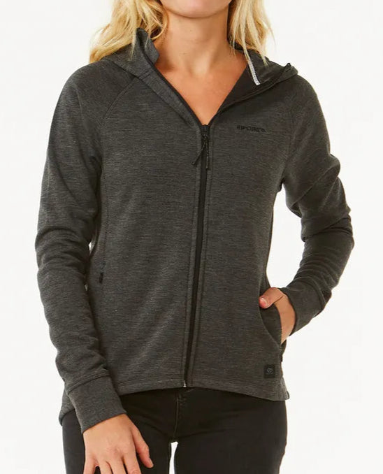 Ripcurl anti-series zip up- Black Marle