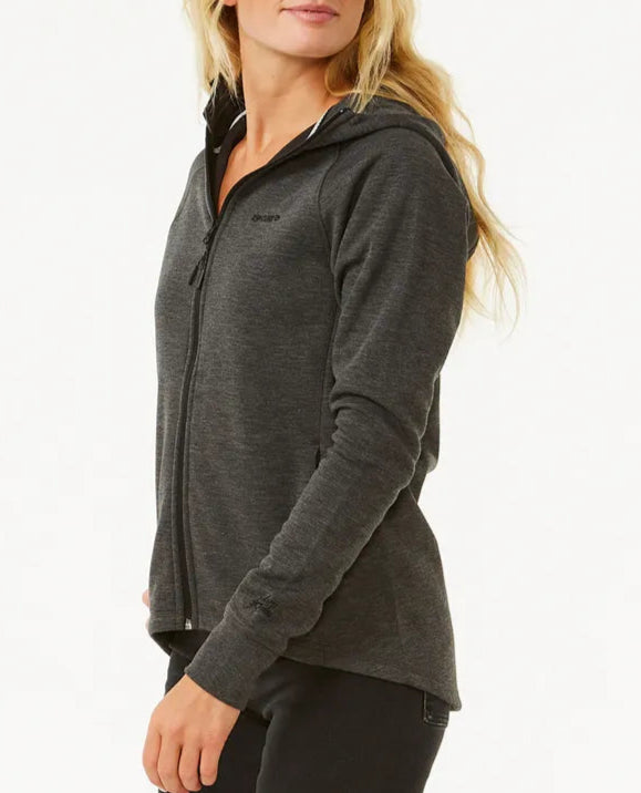 Ripcurl anti-series zip up- Black Marle