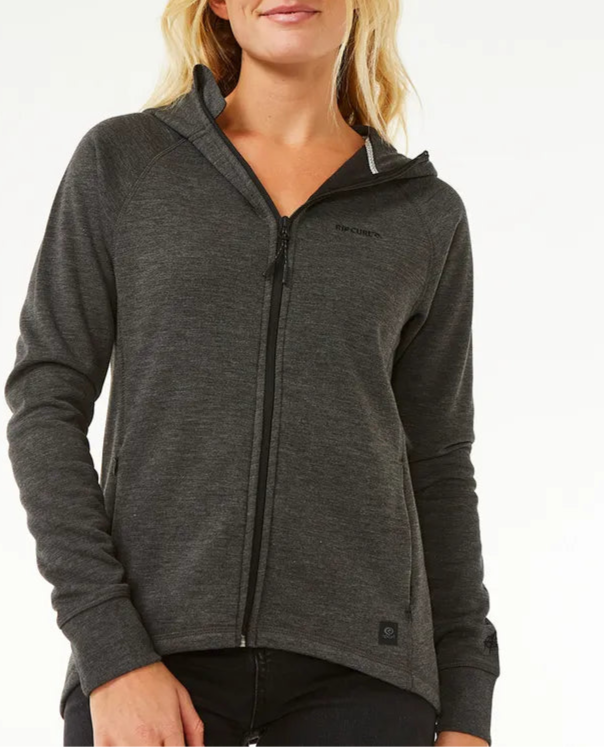 Ripcurl anti-series zip up- Black Marle