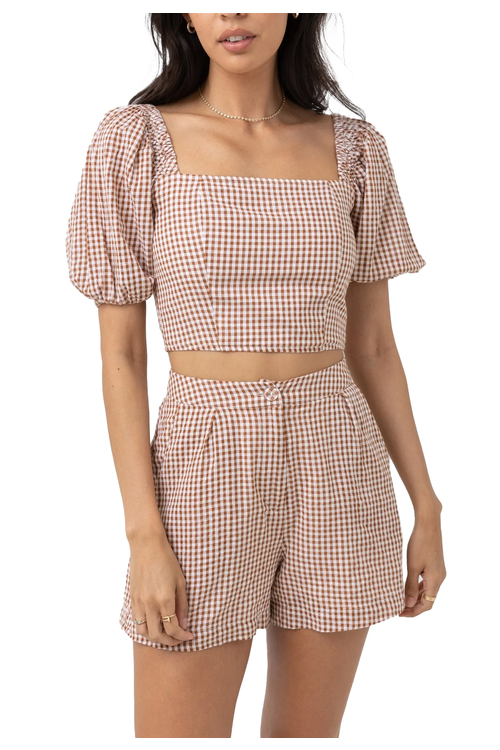 Rhythm lola check short sleeve