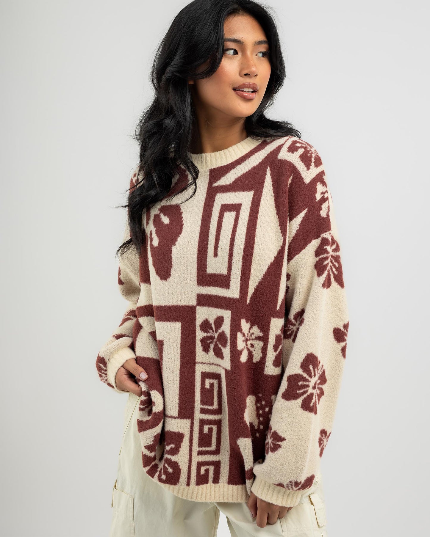 Rip curl block party jacquard crew
