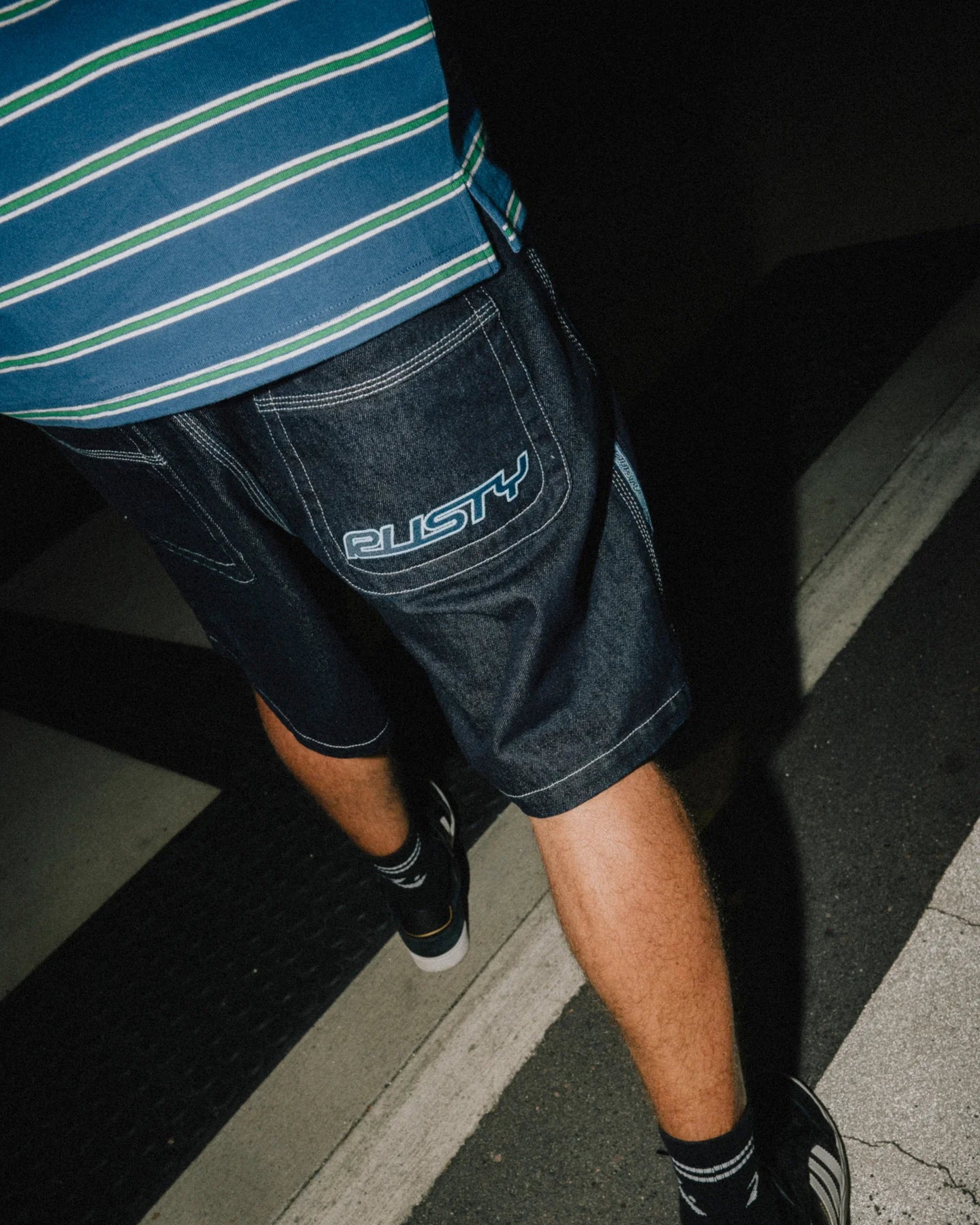 Rusty Flip Daddy Jorts- Raw Dawg Blue