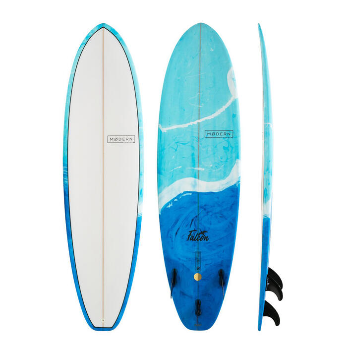 MODERN FALCON surfboard - BLUE SWIRL TINT