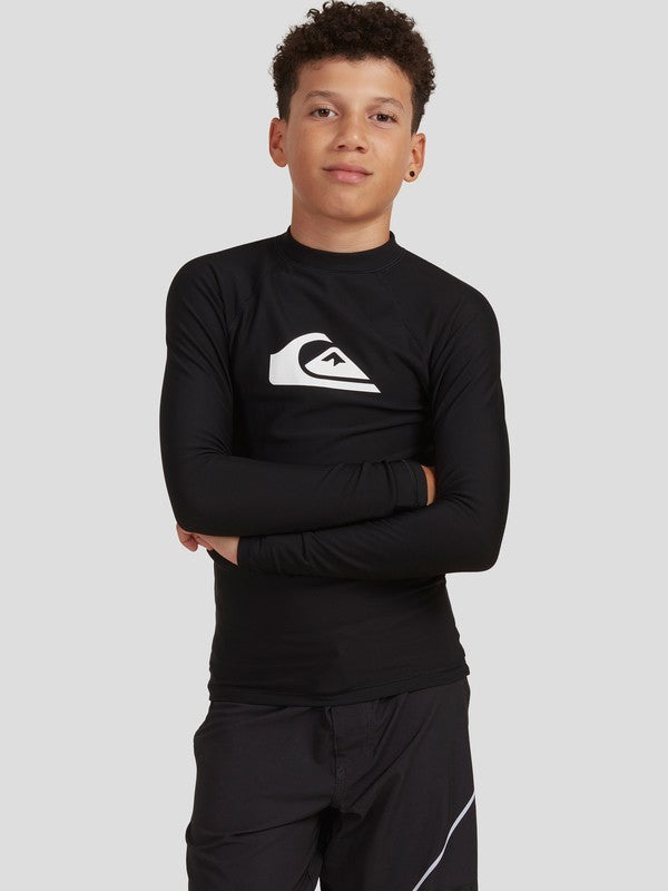 Quiksilver Boys Heater Long Sleeve UPF 50 Rash Vest