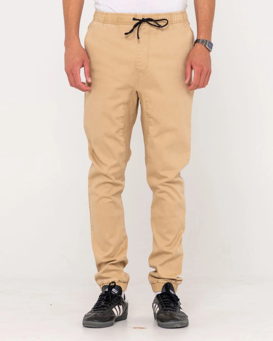 RUSTY Hook Out Slim Fit Elastic Pant - khaki