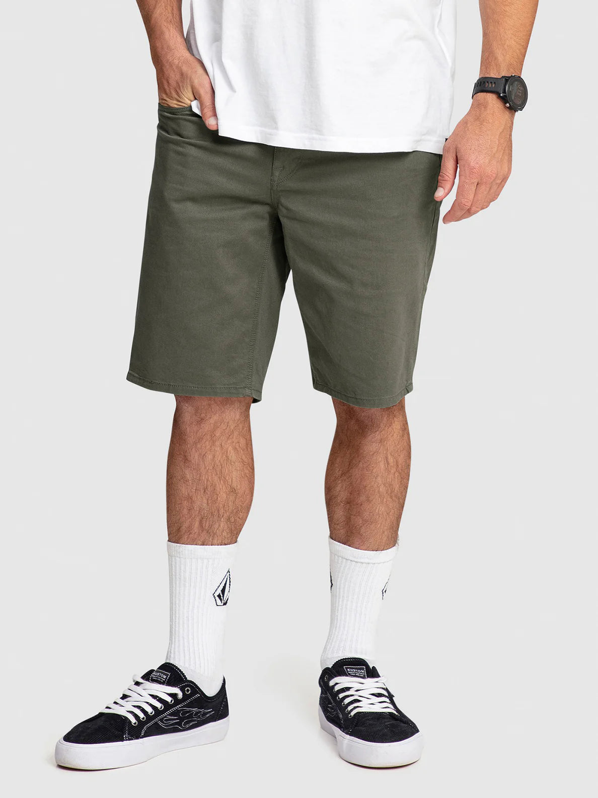 Volcom SOLVER LITE 5 POCKET SHORTS - ARMY GREEN COMBO