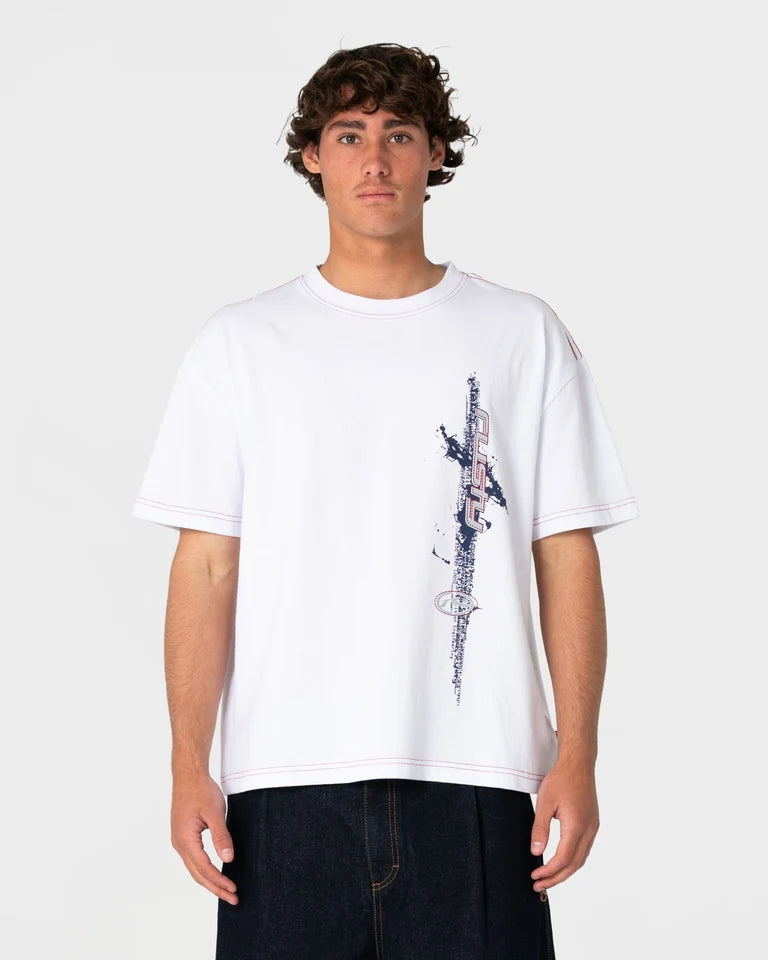 Rusty Morning Glory Graphic Tee l White