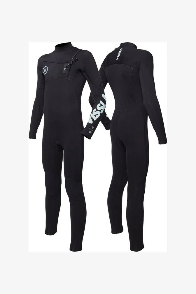 Vissla 7 seas boys 4/3 full chest zip-Black