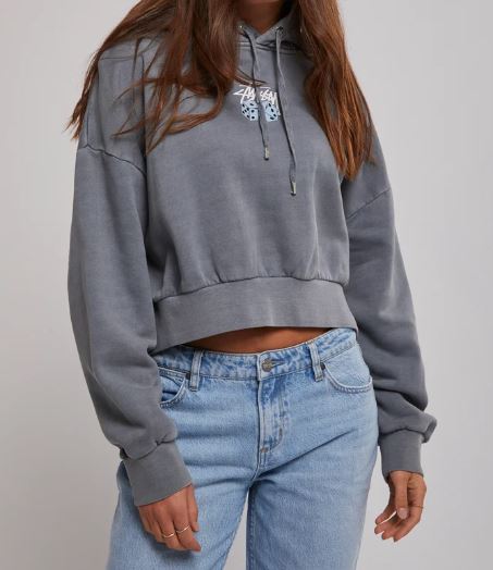 Stussy Pair Of Dice Cropped Hoodie
