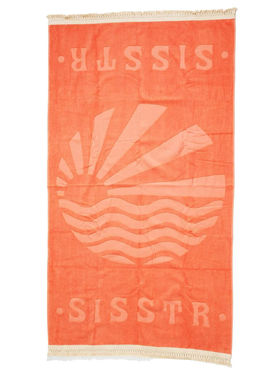 Sisstr aloha sun beach towel- Coral