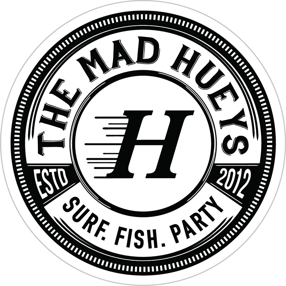 The mad hueys sticker-surf fish party