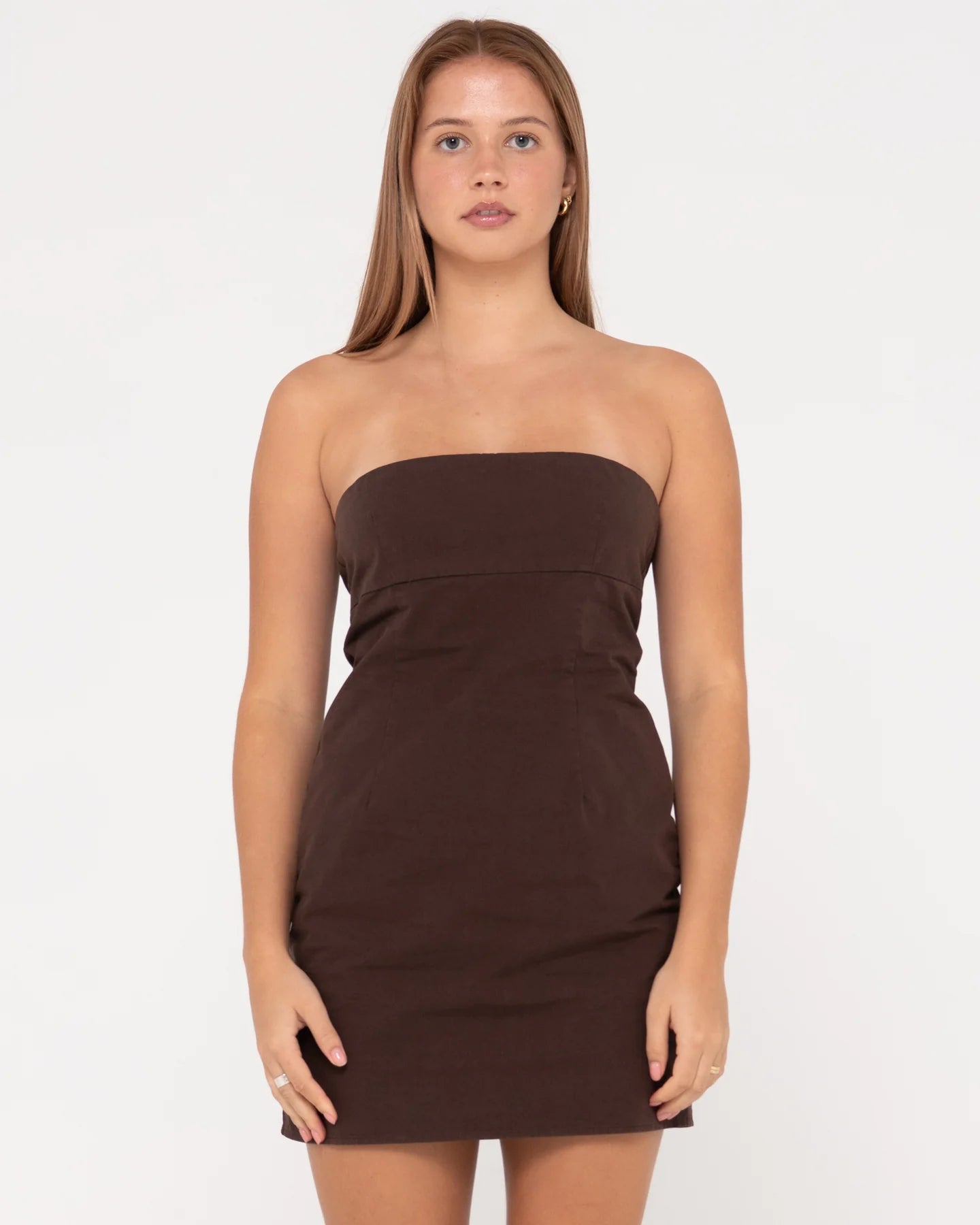 Rusty Leluna Strapless Mini Dress - Brown