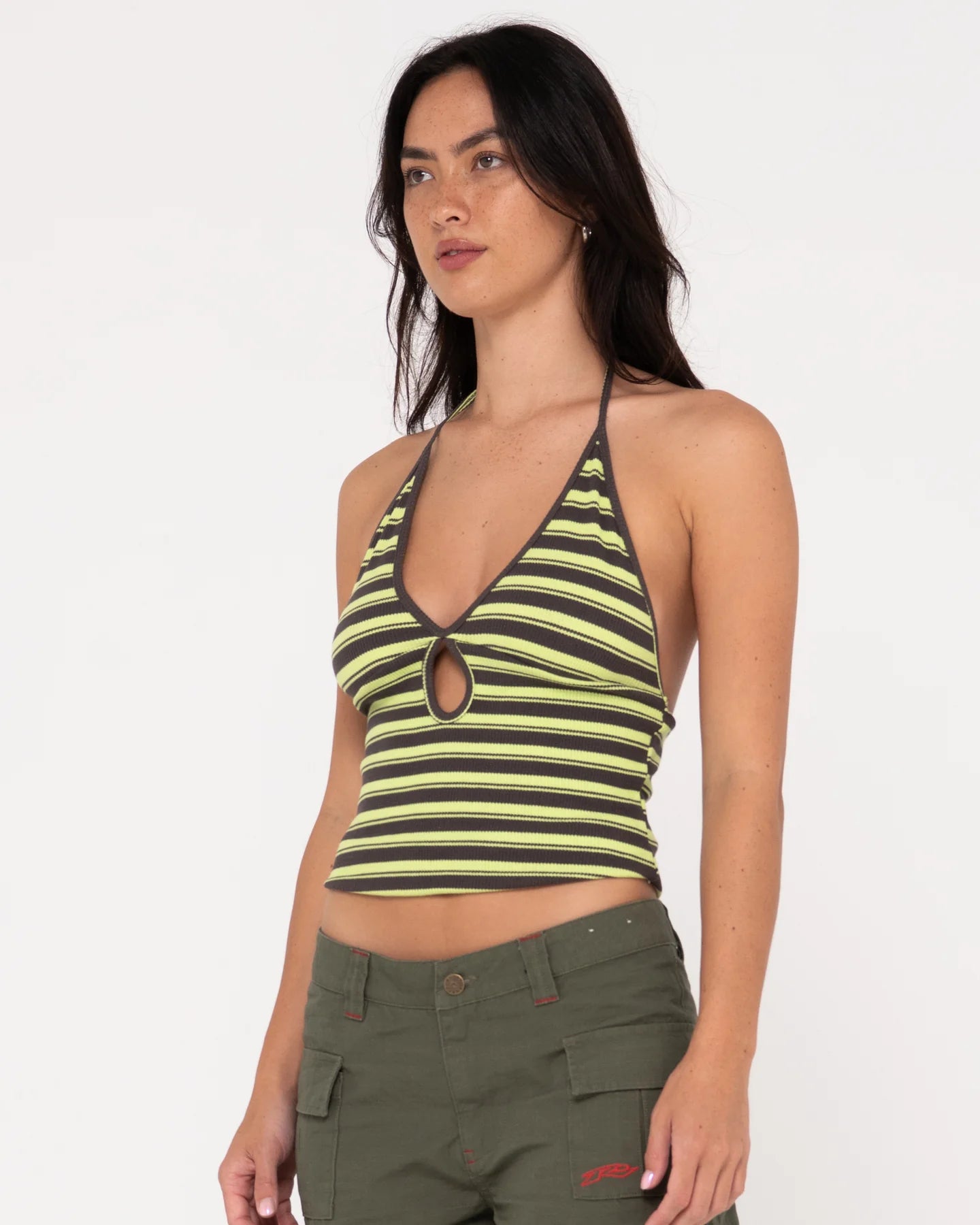 Rusty Emma Cut Out Halter Neck Top