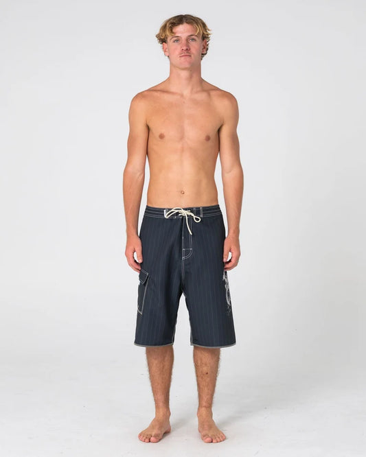 Rusty Scribbla 24" Baggy Boardshort | Black