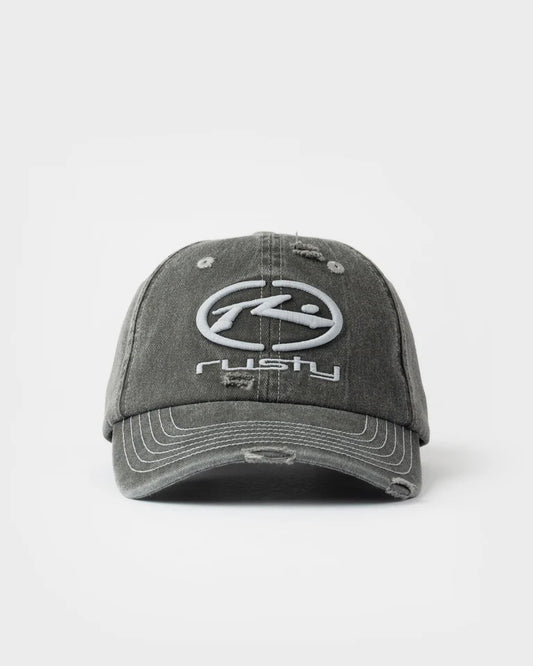 Rusty Split Seam Dad Cap | Washed Black