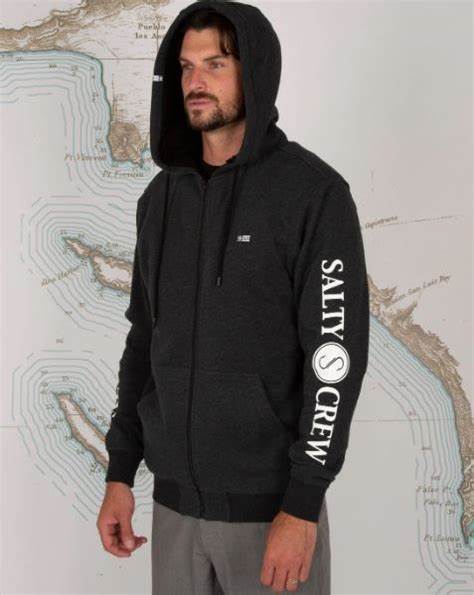 Salty Crew Refuge Sherpa Jacket Black Heather