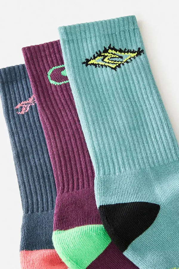 Ripcurl retro crew socks 3 pk