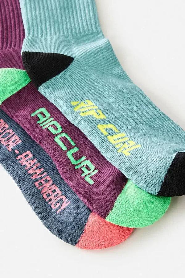 Ripcurl retro crew socks 3 pk