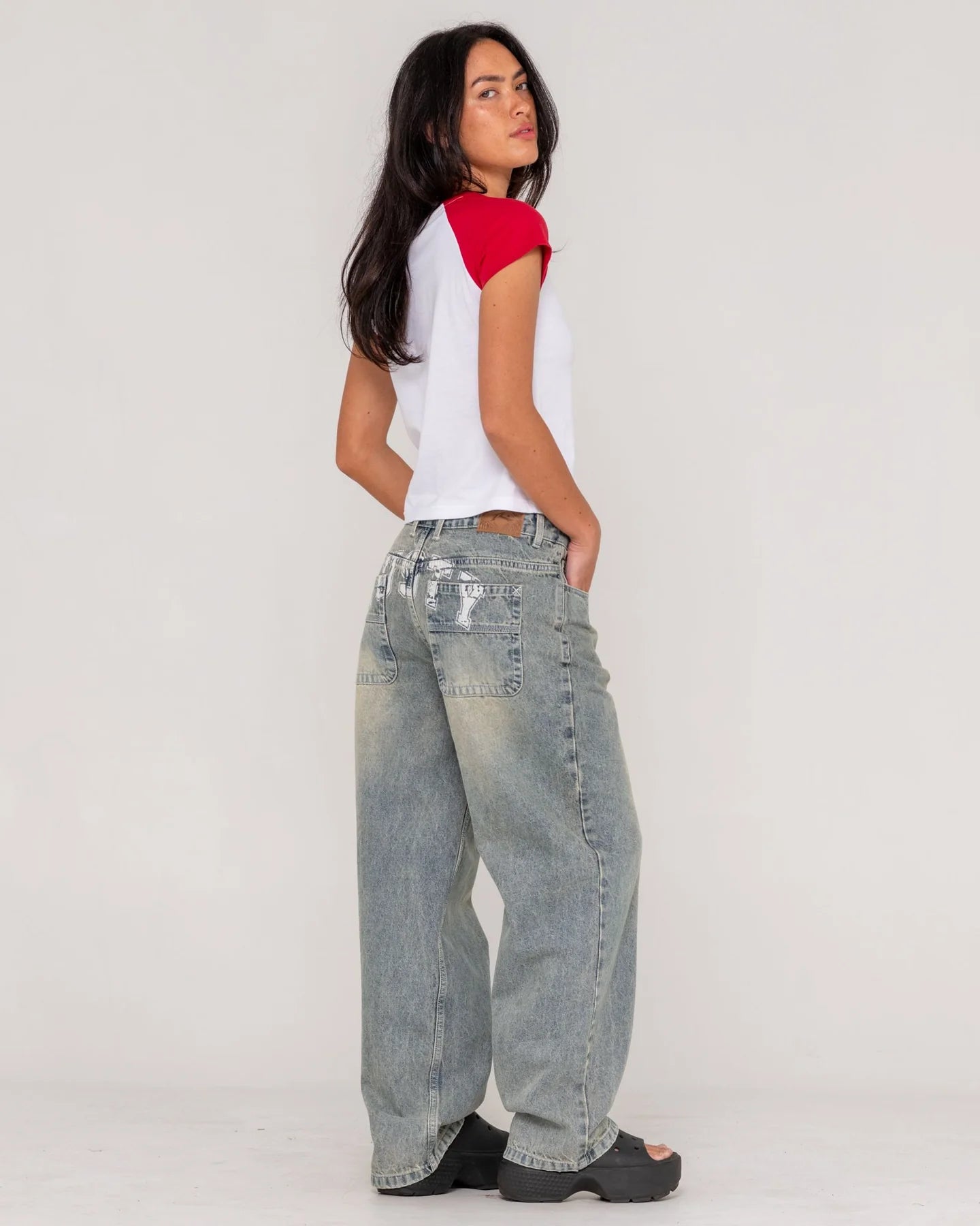 Norty Bethany Baggy Low Rise Jean