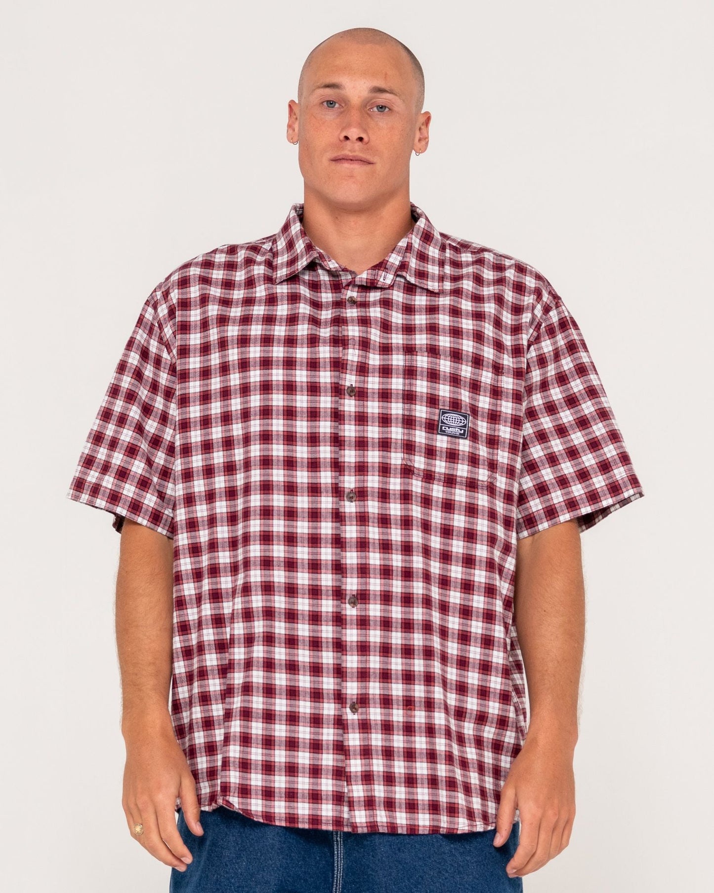 Rusty Worldwide Curved Hem Button Shirt