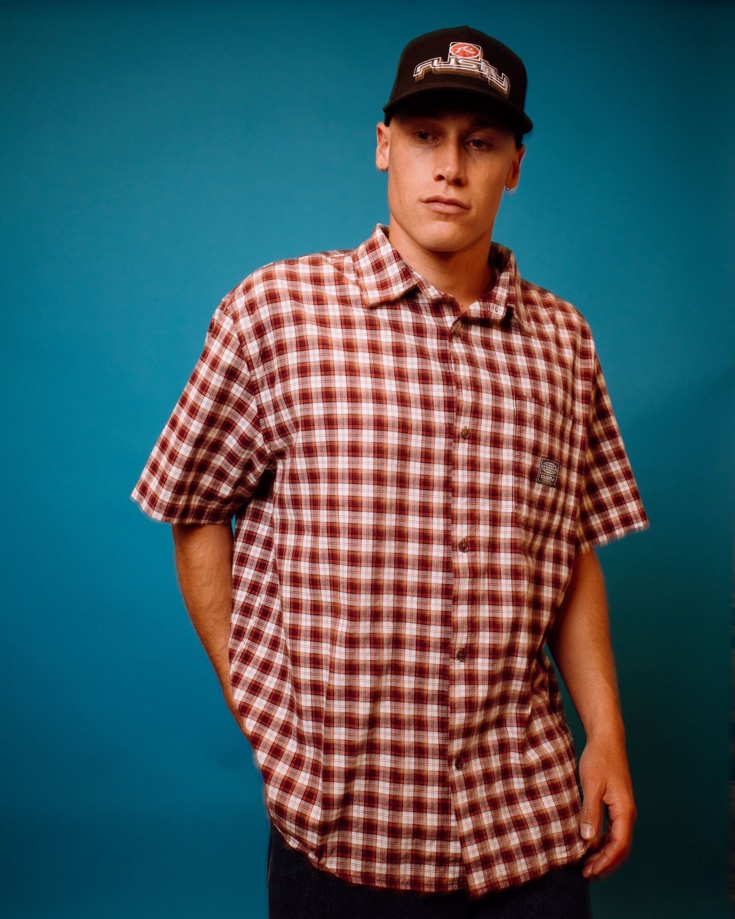 Rusty Worldwide Curved Hem Button Shirt