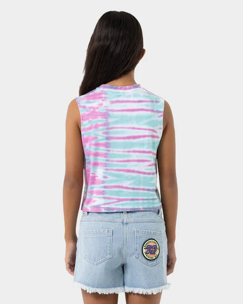 Santa Cruz Checker Block Girls Muscle Singlet