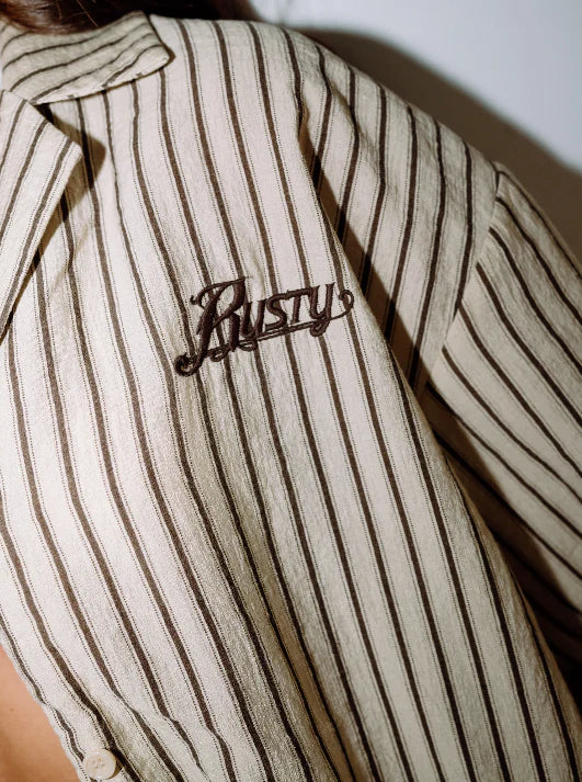 Rusty Sandy Stripe Short Sleeve Shirt