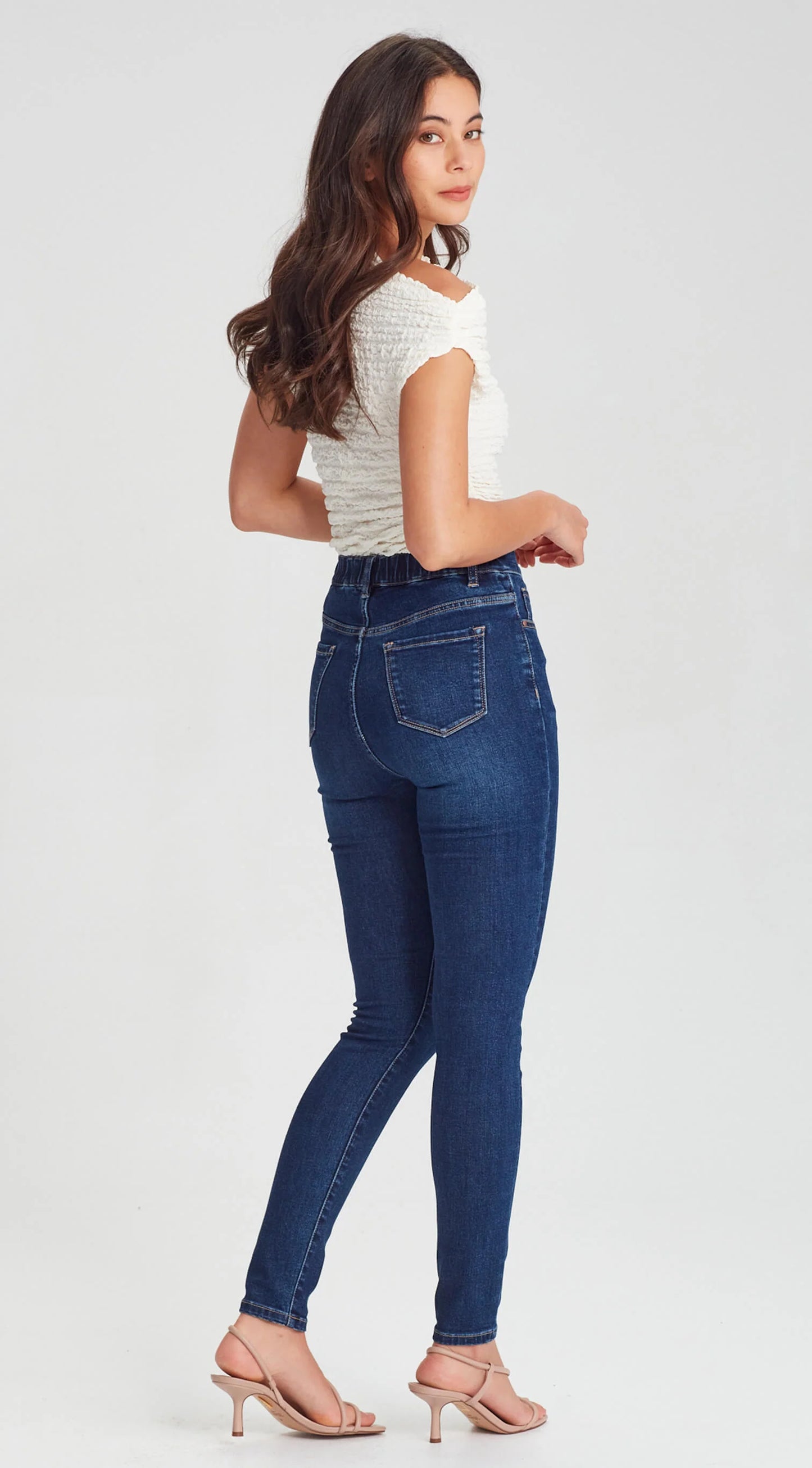Junkfood Jean VERONICA | Elastic Waist Dark Blue