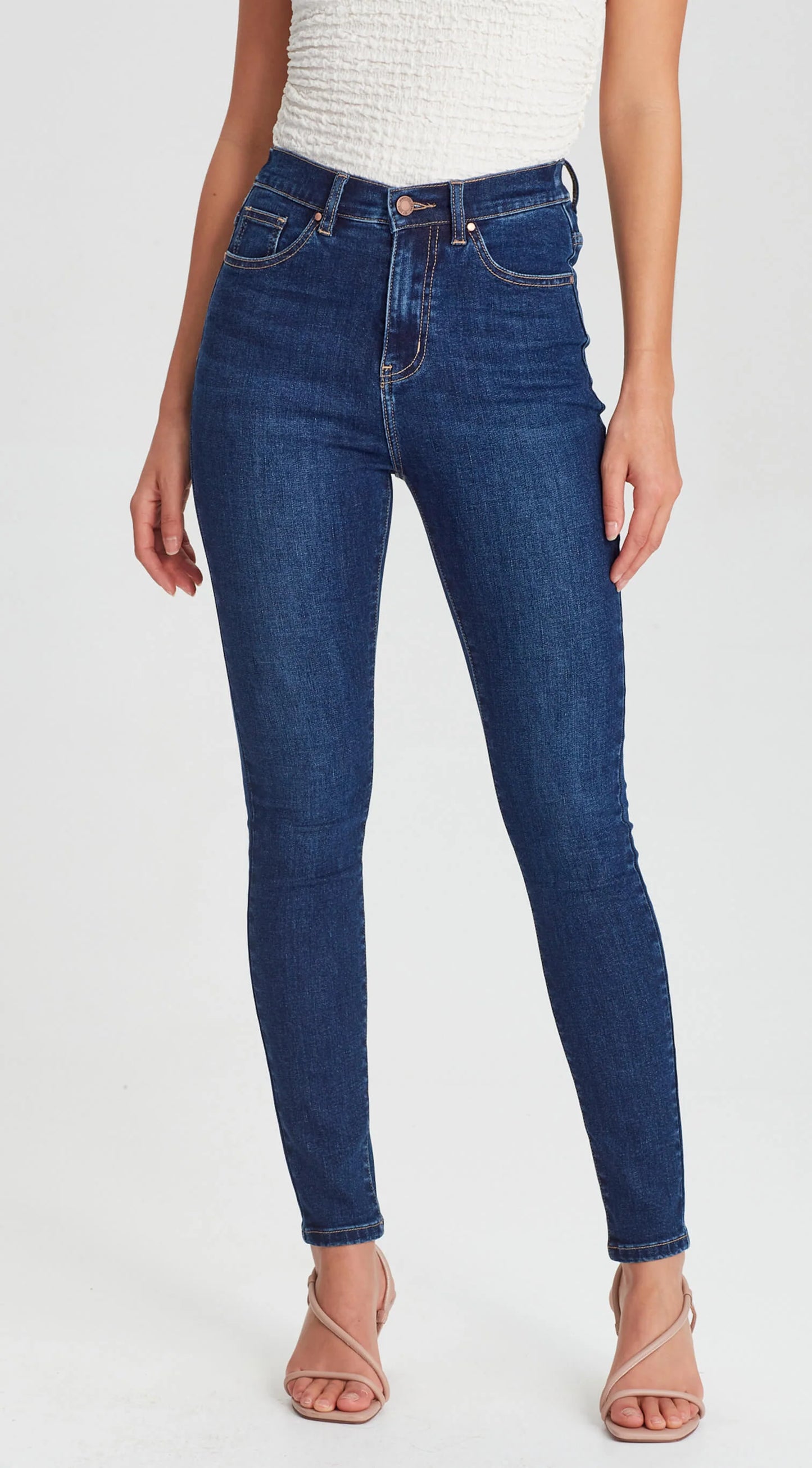 Junkfood Jean VERONICA | Elastic Waist Dark Blue