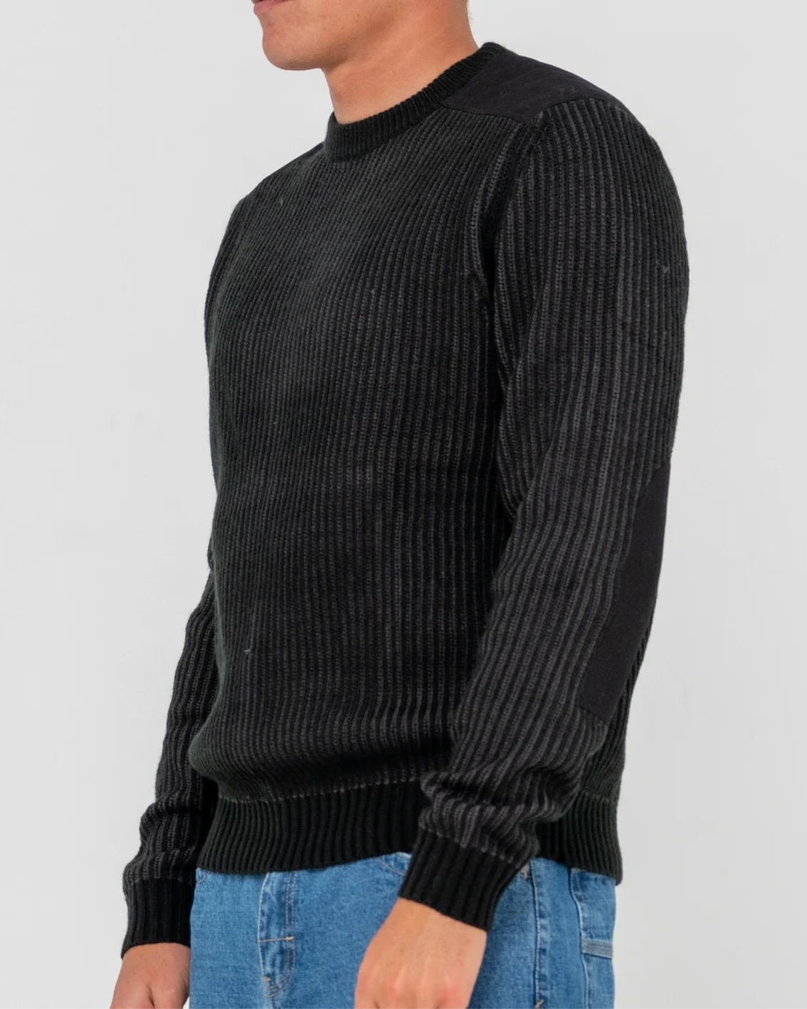 Rusty Ora style knitted crew- Black
