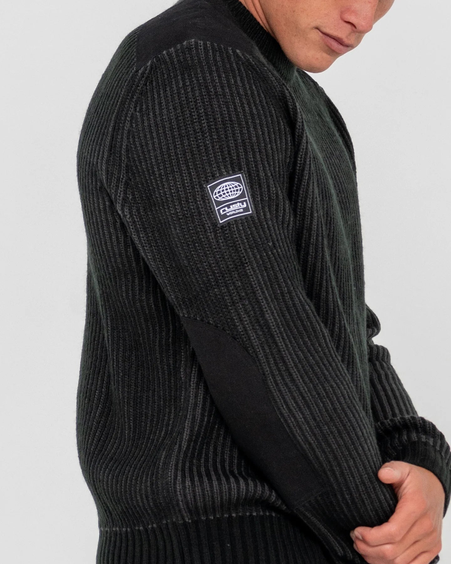 Rusty Ora style knitted crew- Black