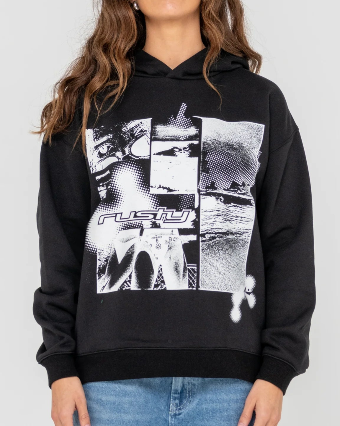 Rusty greetings 2.0 fleece hood