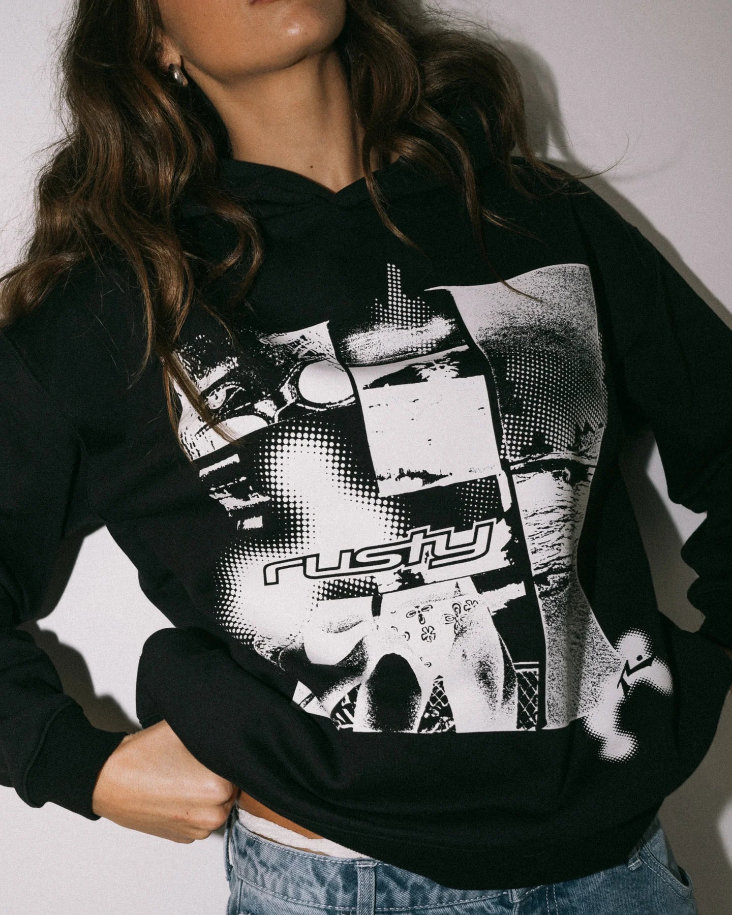 Rusty greetings 2.0 fleece hood