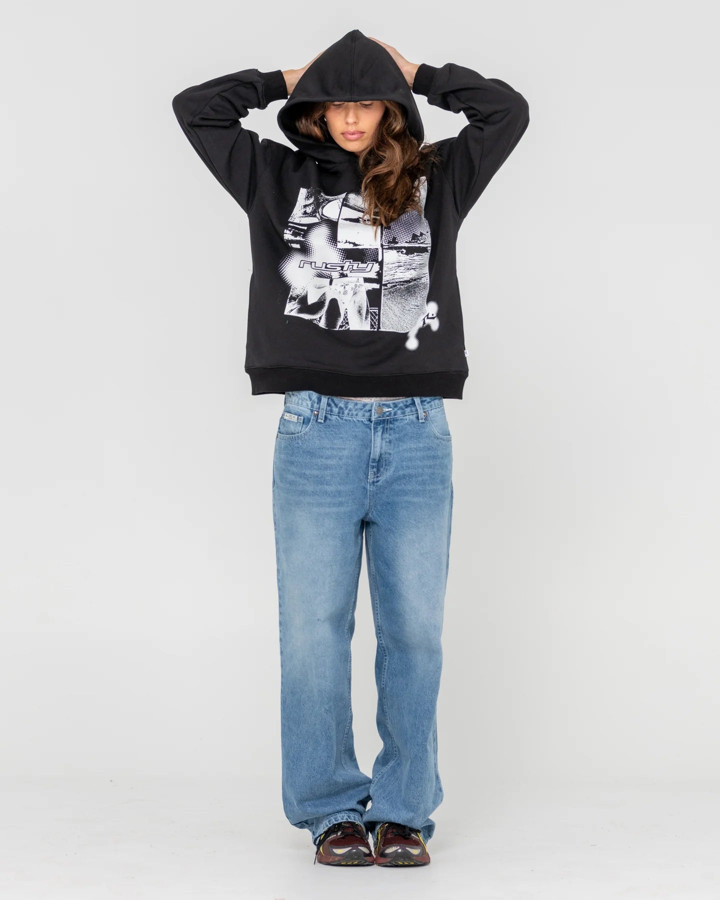 Rusty greetings 2.0 fleece hood