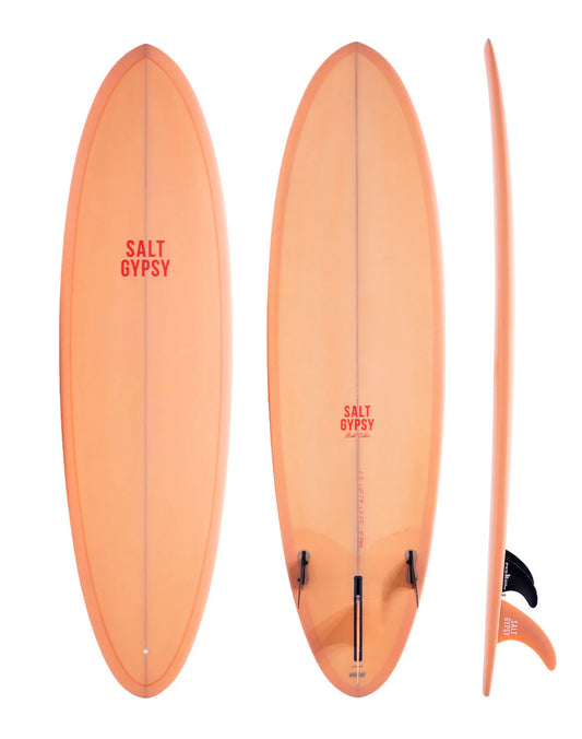 Salt Gypsy Mide Tide Peach Fuzz - PU surfboard