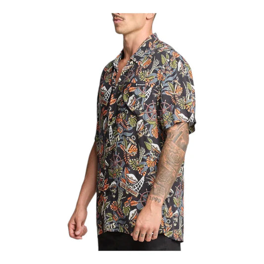 The Mad Hueys Island Captain Woven Shirt - Black