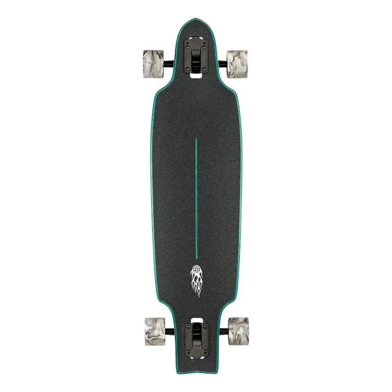 Globe Prowler Mid Longboard - Green Flames 34"