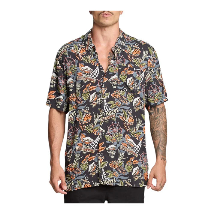 The Mad Hueys Island Captain Woven Shirt - Black