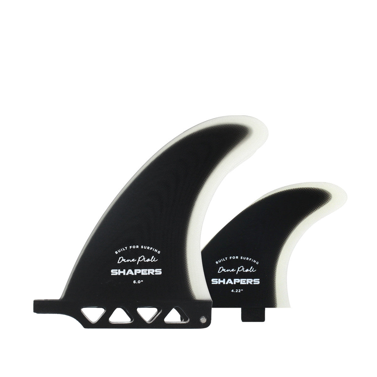 shapers 6" Dane Pioli Longboard Fin- fcs 2 system - Black Clear
