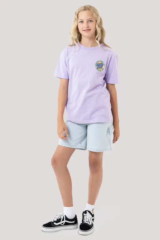 Santa Cruz Lavender Retro Dot Reverse Girls Tee