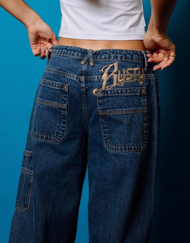 Rusty Risque Bethany Baggy Low Rise Denim Jean