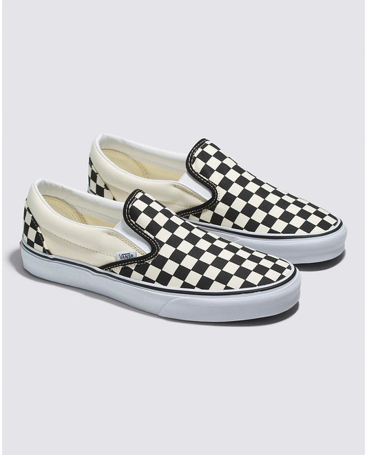 VANS CLASSIC SLIP-ONS CHECKERBOARD Black and White