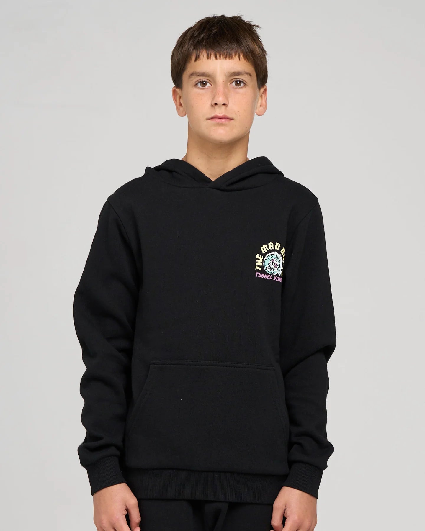 Mad Hueys Tunnel Vision Youth Hooded Pullover l Black