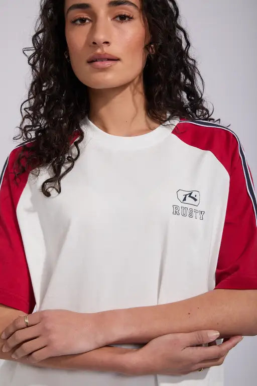 Rusty Mindless Collegiate OG Oversized Tee
