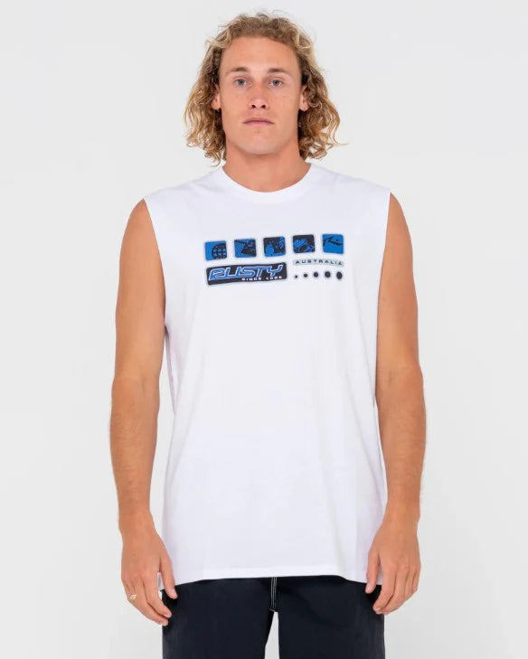 Rusty second summer muscle singlet