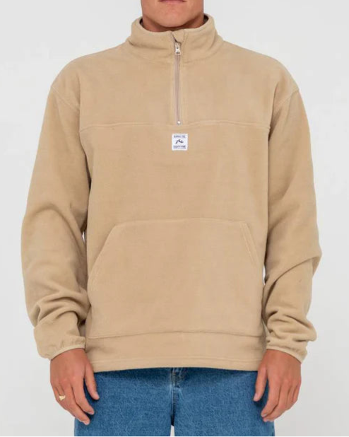 Rusty core division polar fleece quarter zip